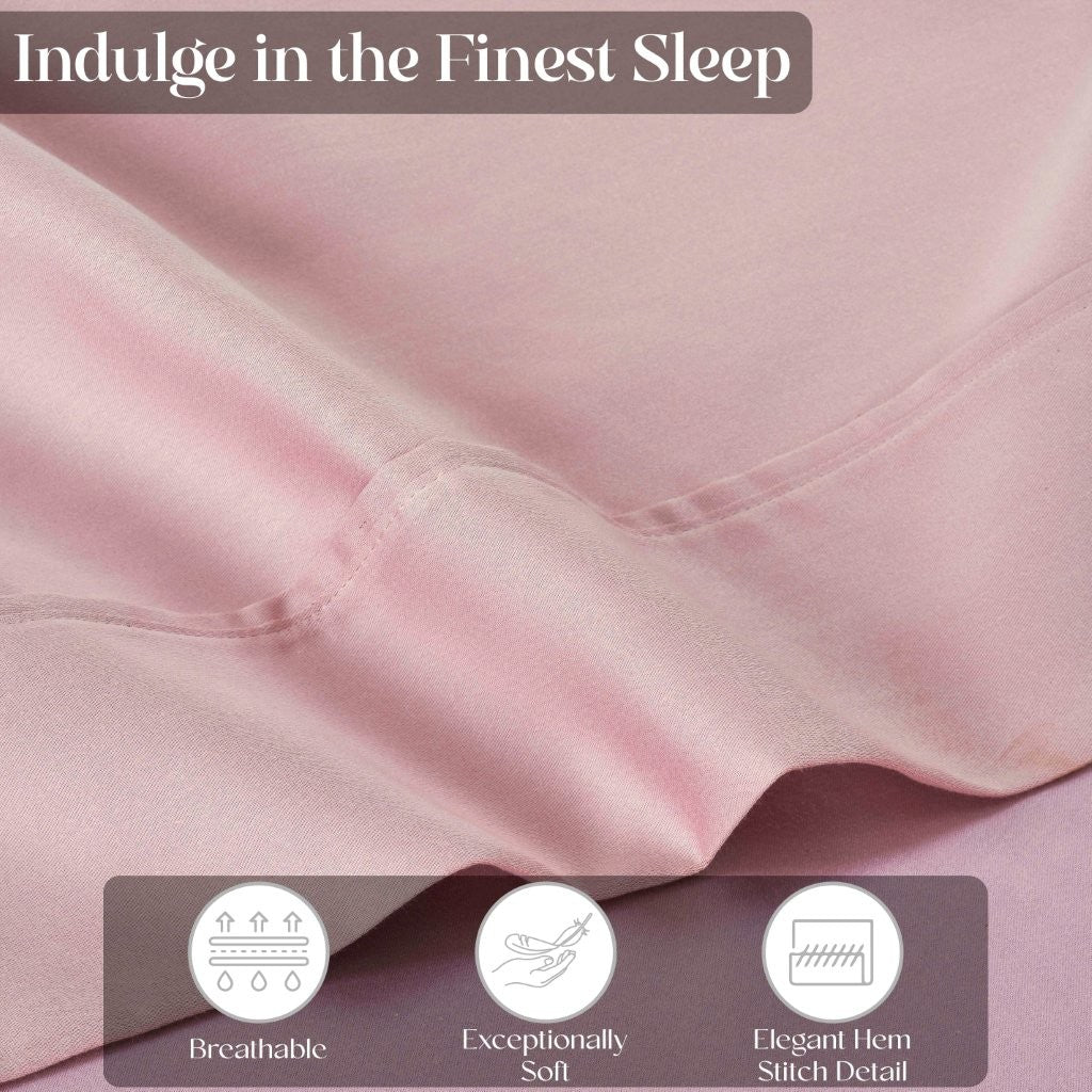 Cotton Blend Solid Deep Pocket Bed Sheet Set