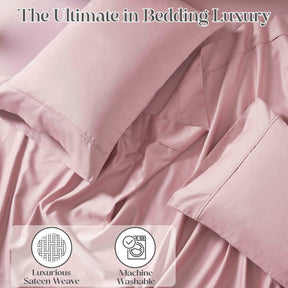 Cotton Blend Solid Deep Pocket Bed Sheet Set