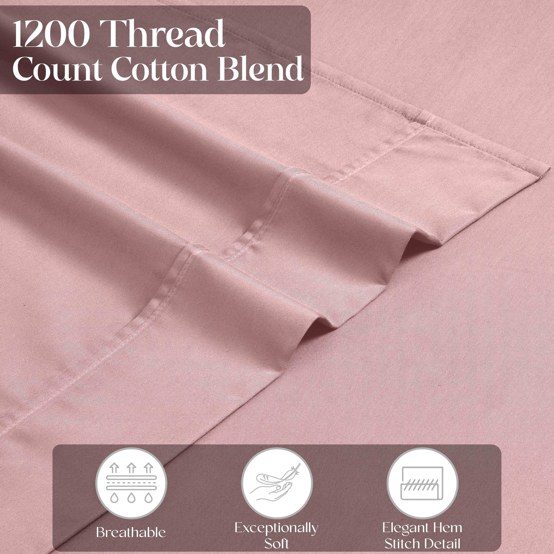 1200 Thread Count Cotton Rich Solid Deep Pocket Bed Sheet Set - Sheet Set by Superior