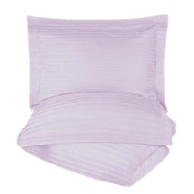 Egyptian Cotton 600 Thread Count Striped Duvet Cover Set - Lavender