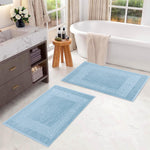 100% Cotton Absorbent Greek Key Border Solid 2 Piece Bath Mat Set - Bath Mats by Superior