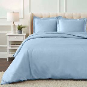 1200 Thread Count Egyptian Solid Cotton Duvet Cover Set