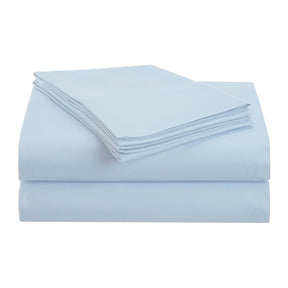 Brushed Microfiber Deep Pocket Breathable 4 Piece Bed Sheet Set - LightBlue