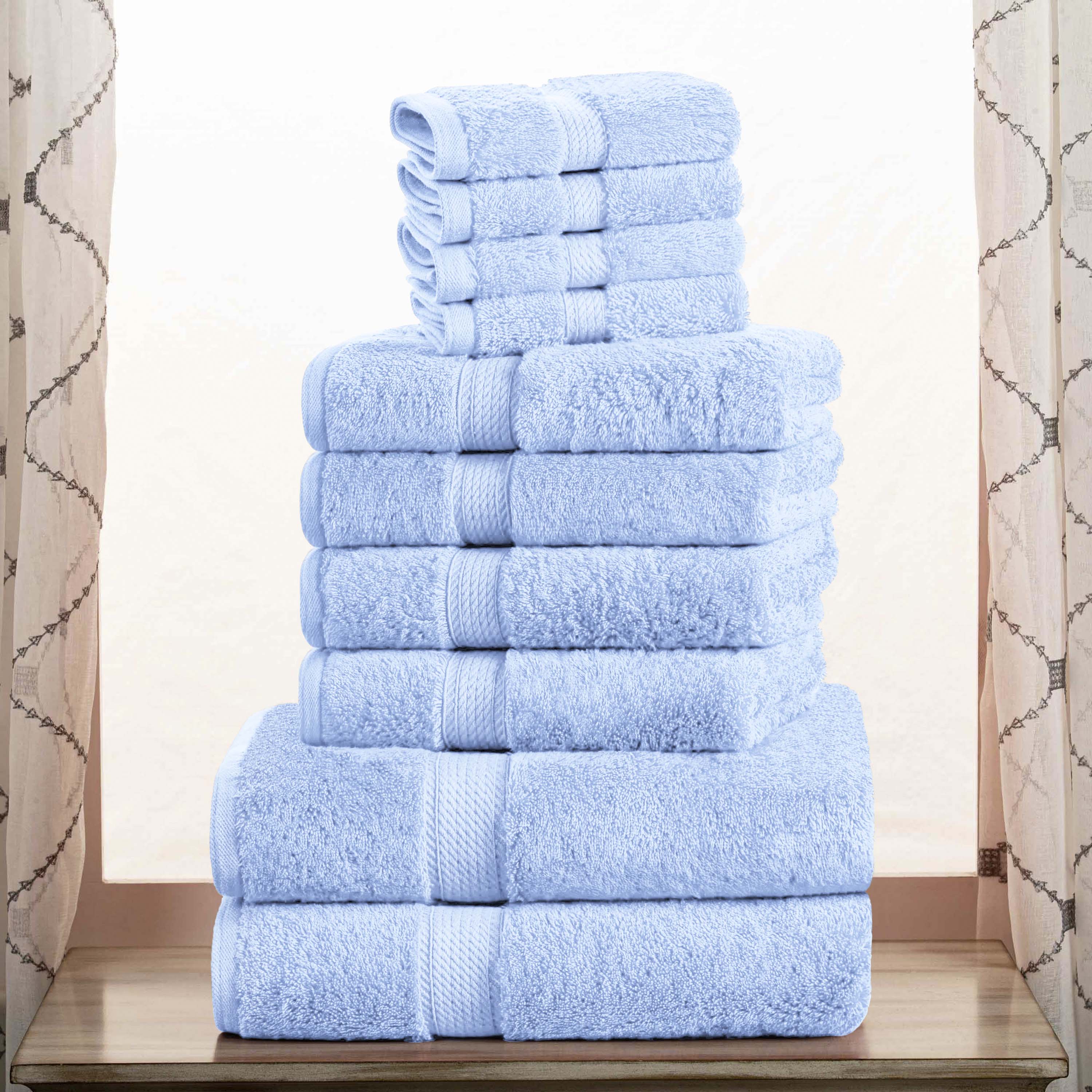 Madison Egyptian Cotton Pile Plush Heavyweight 10 Piece Towel Set - Towel Set by Superior