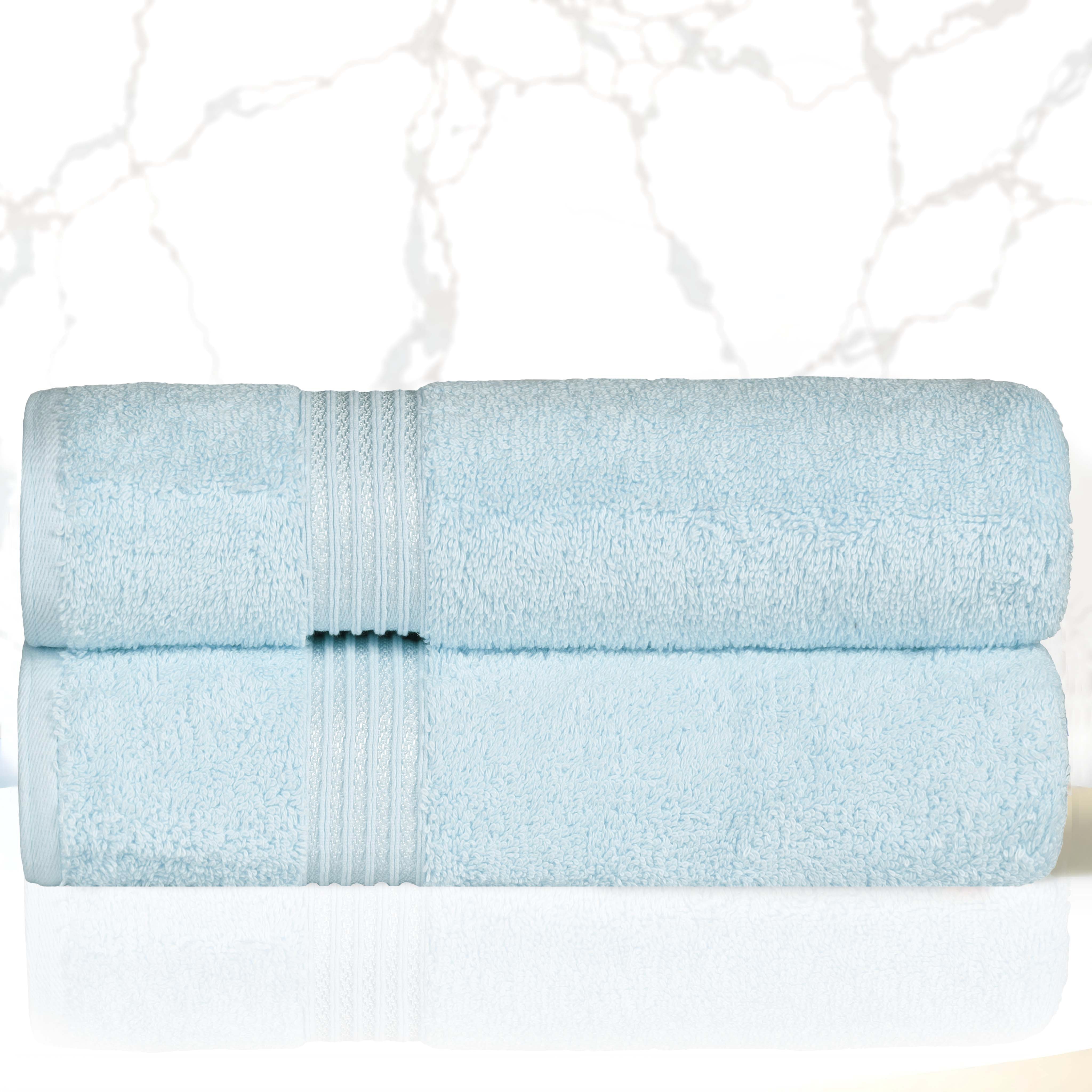 Heritage Egyptian Cotton Plush Absorbent Luxury Bath Towel Set of 2 - Bath Towel by Superior