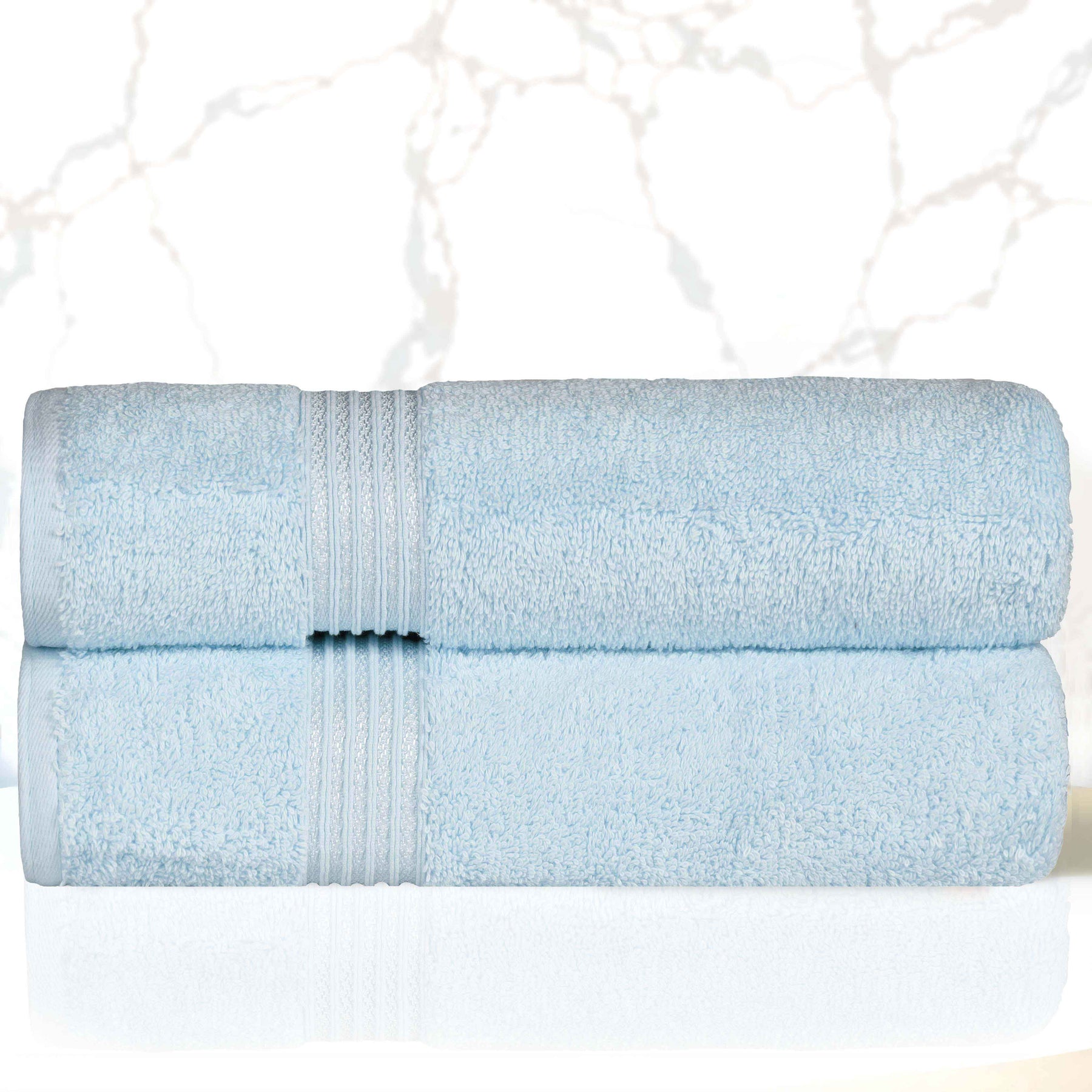 Heritage Egyptian Cotton Plush Absorbent Luxury Bath Towel Set of 2