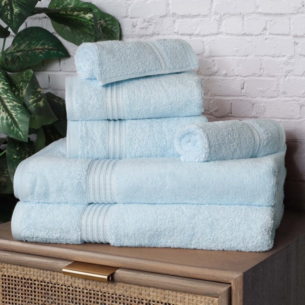 Heritage Egyptian Cotton Plush Absorbent Luxury 6 Piece Towel Set