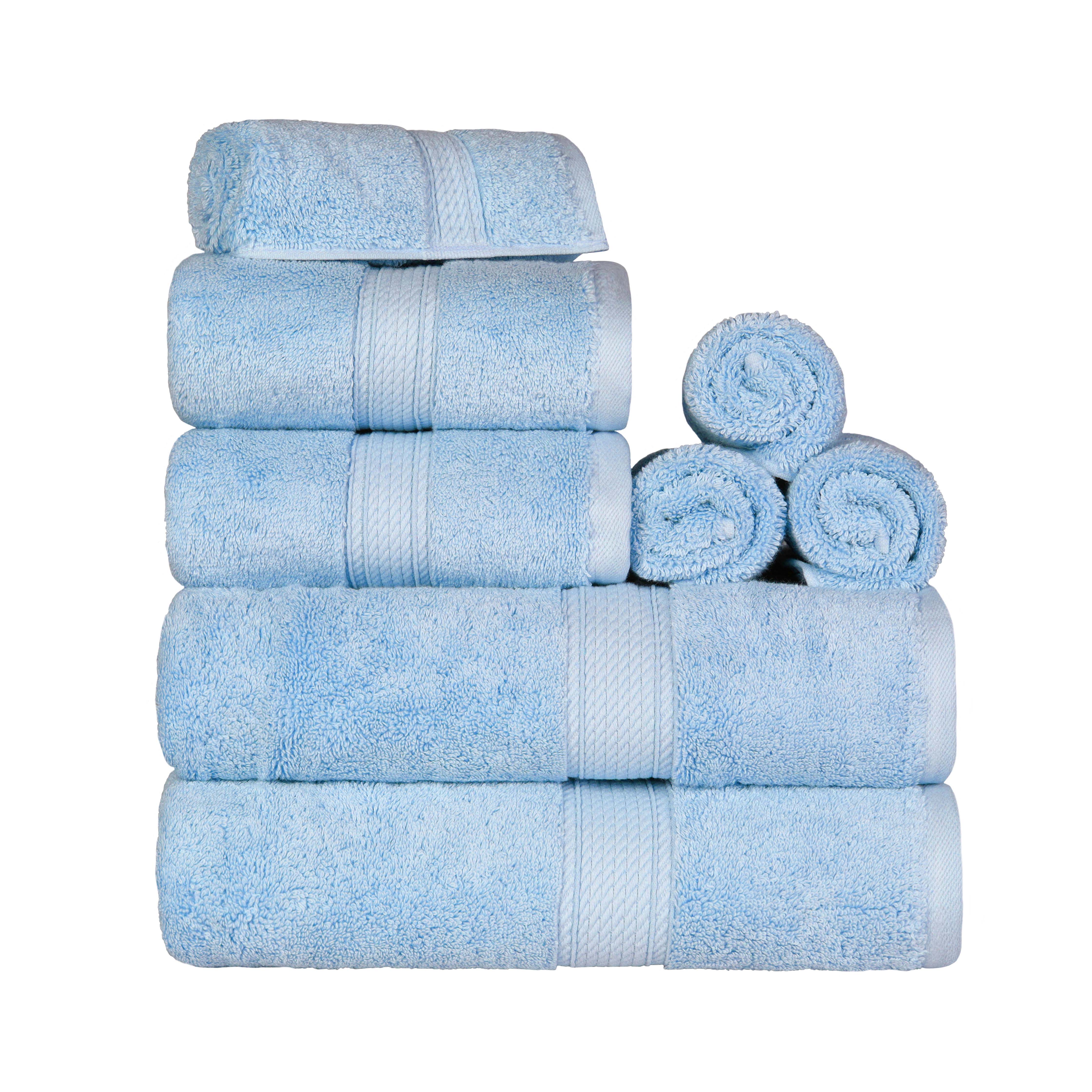 Madison Egyptian Cotton Pile Plush Heavyweight 8 Piece Towel Set - Towel Set by Superior