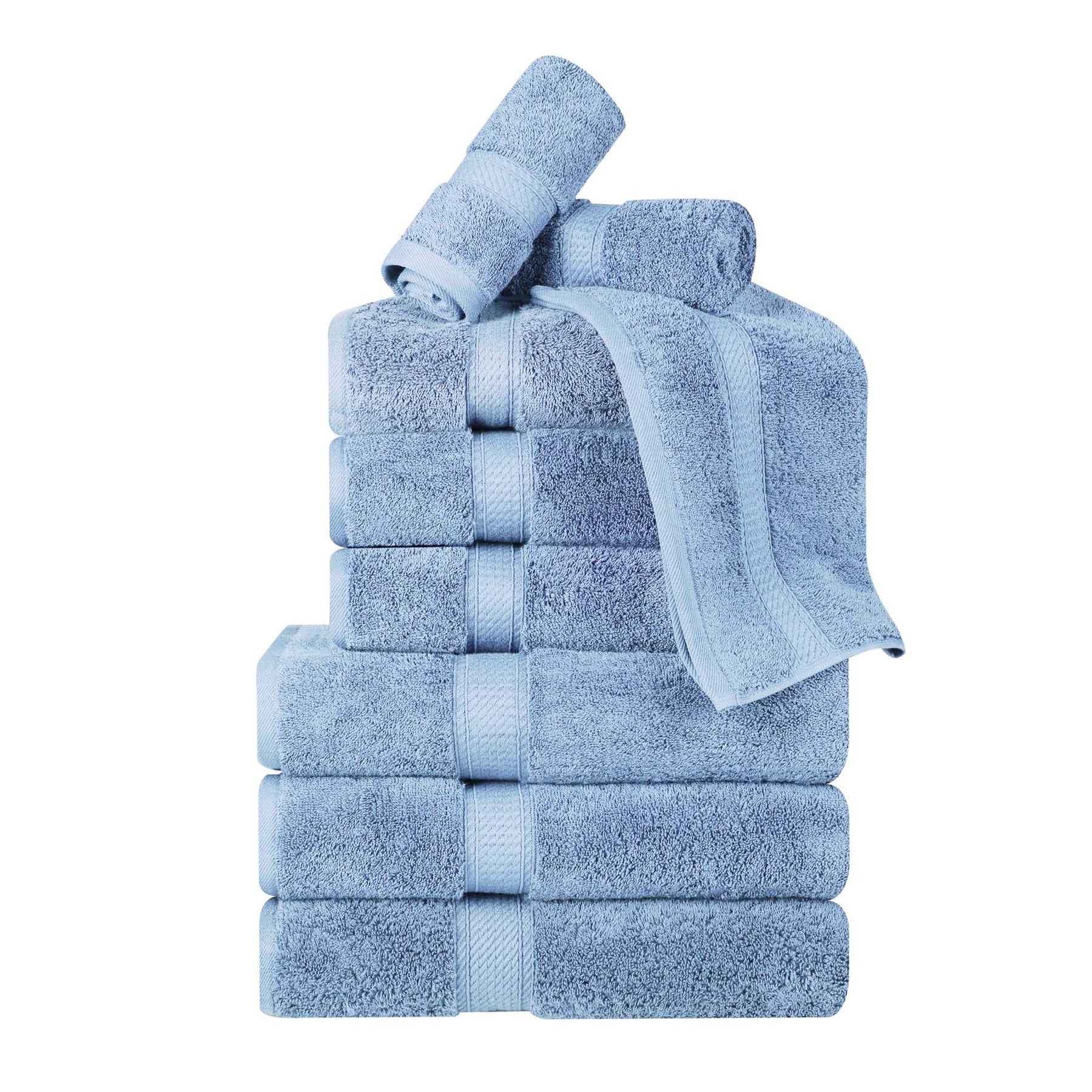 Madison Egyptian Cotton Pile Plush Heavyweight 9 Piece Towel Set