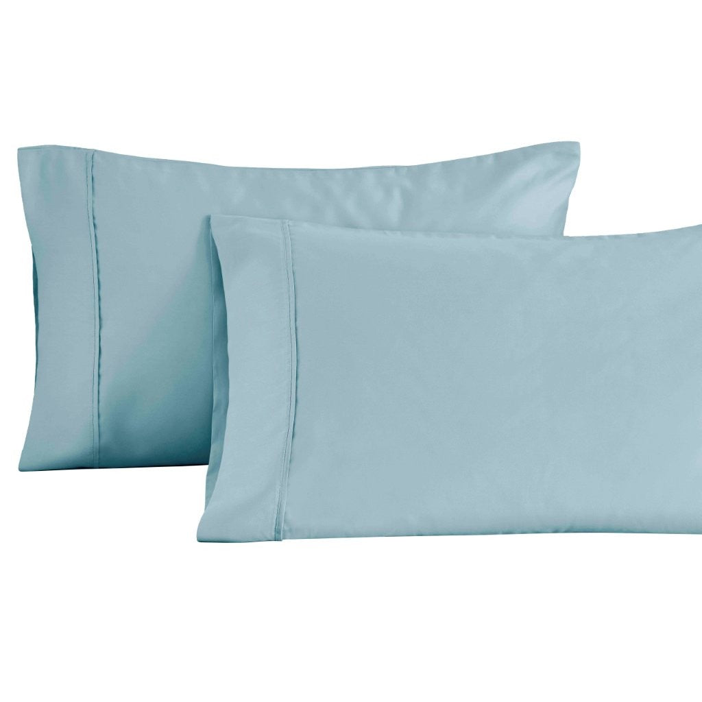 Cotton Blend Solid Pillowcases, Set of 2