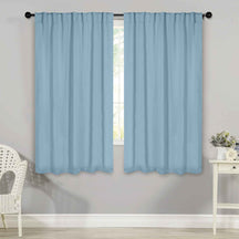 Solid Room Darkening Blackout Curtain Panels, Back Tabs, Set of 2