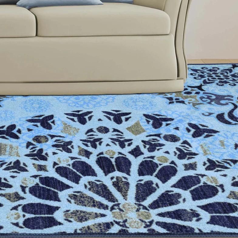 Thalia Damask Medallion Non-Slip Washable Indoor Area Rug or Runner - Rugs by Superior - Superior 