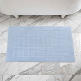 Nora Cotton Solid Absorbent Thick Checkered Washable Bath Mat Set of 2 - Bath Mats by Superior