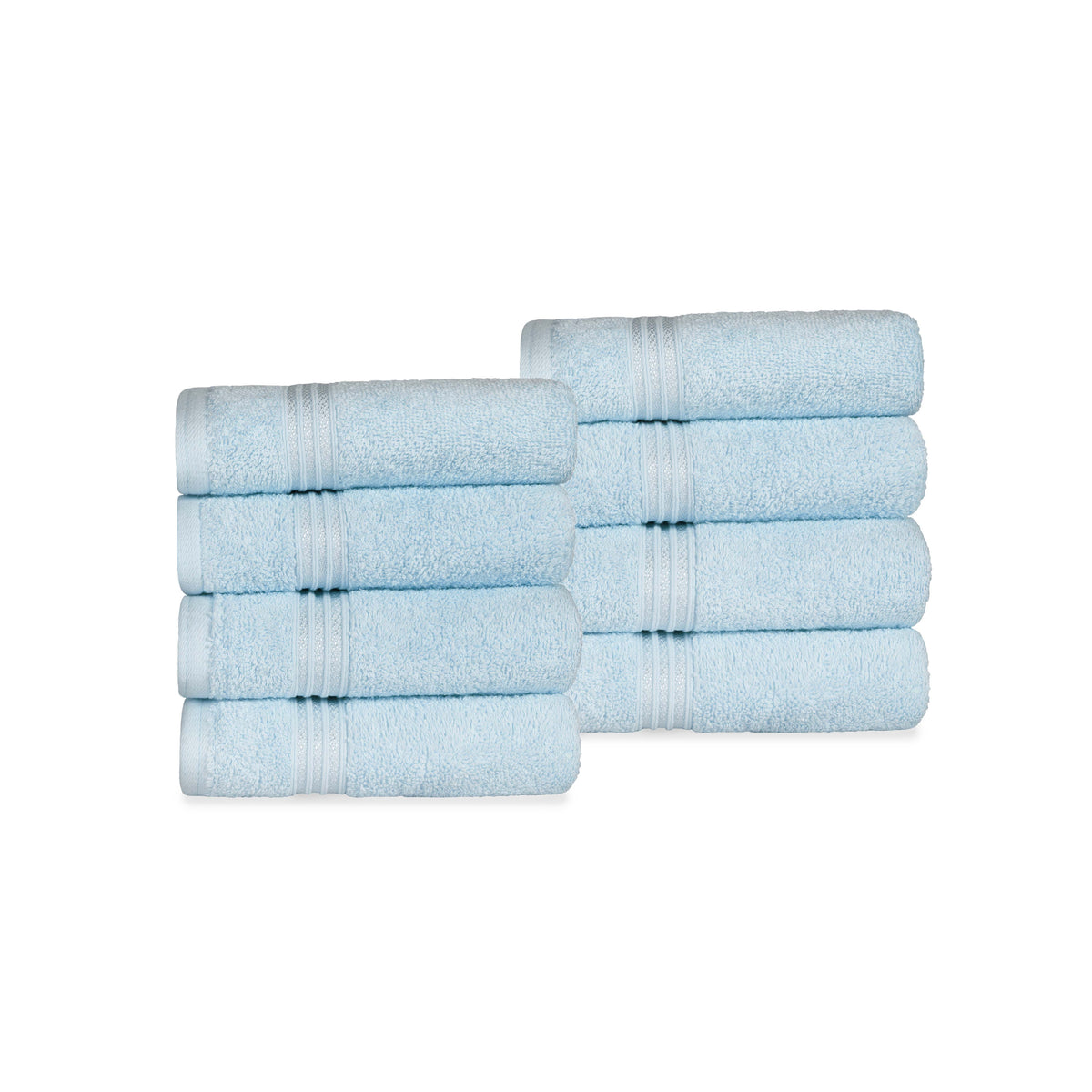 Heritage Egyptian Cotton Plush Luxury Hand Towel Set of 8