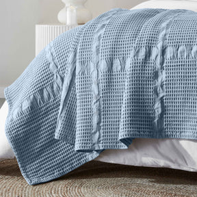 Mai Waffle Weave Honeycomb Soft Textured Cotton Blanket