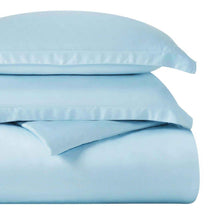 Egyptian Cotton 400 Thread Count Solid Luxury Duvet Cover Set - LightBlue