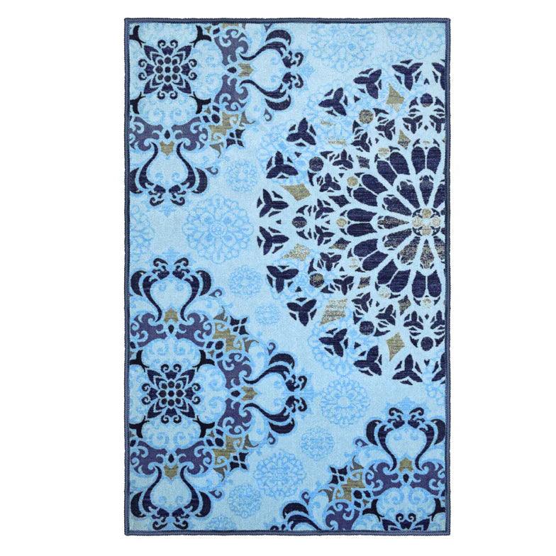 Thalia Damask Medallion Non-Slip Washable Indoor Area Rug or Runner - Rugs by Superior - Superior 