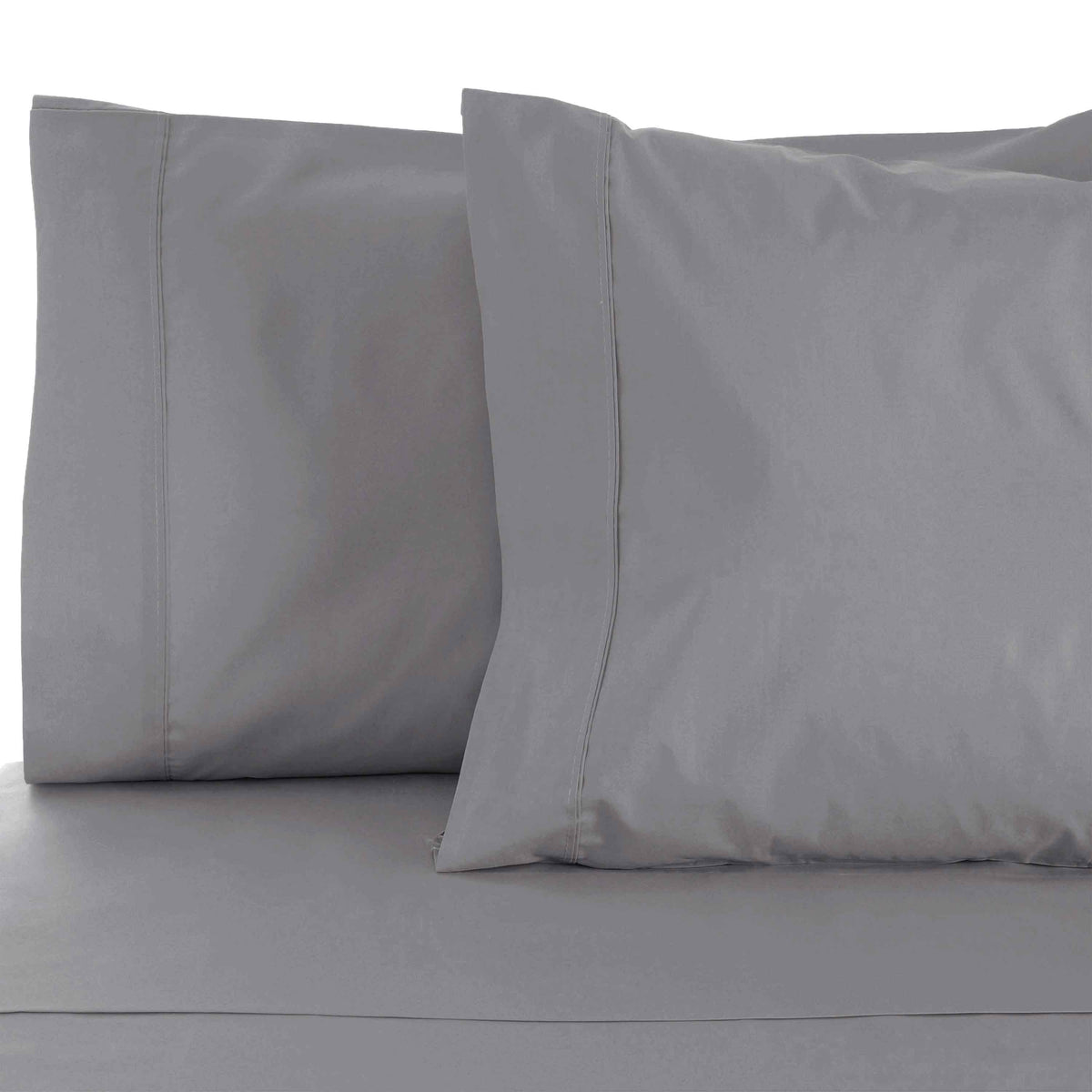 Cotton Blend 800 Thread Count Solid Pillowcase Set of 2 - LightGray