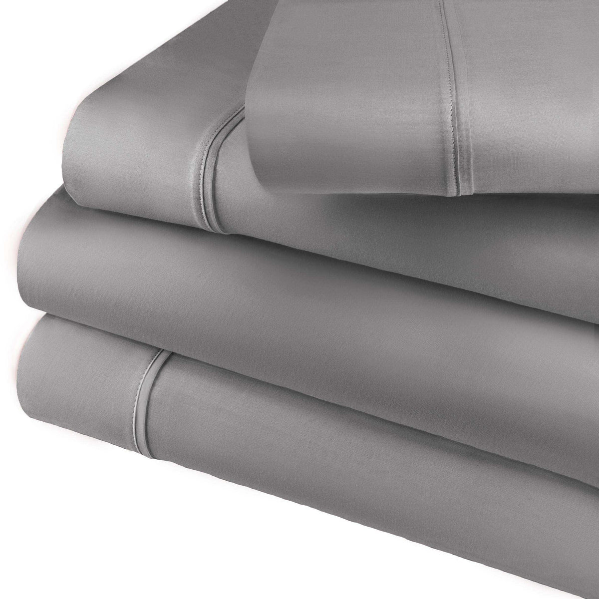 Cotton Blend 800 Thread Count Solid Deep Pocket Bed Sheet Set - LightGray