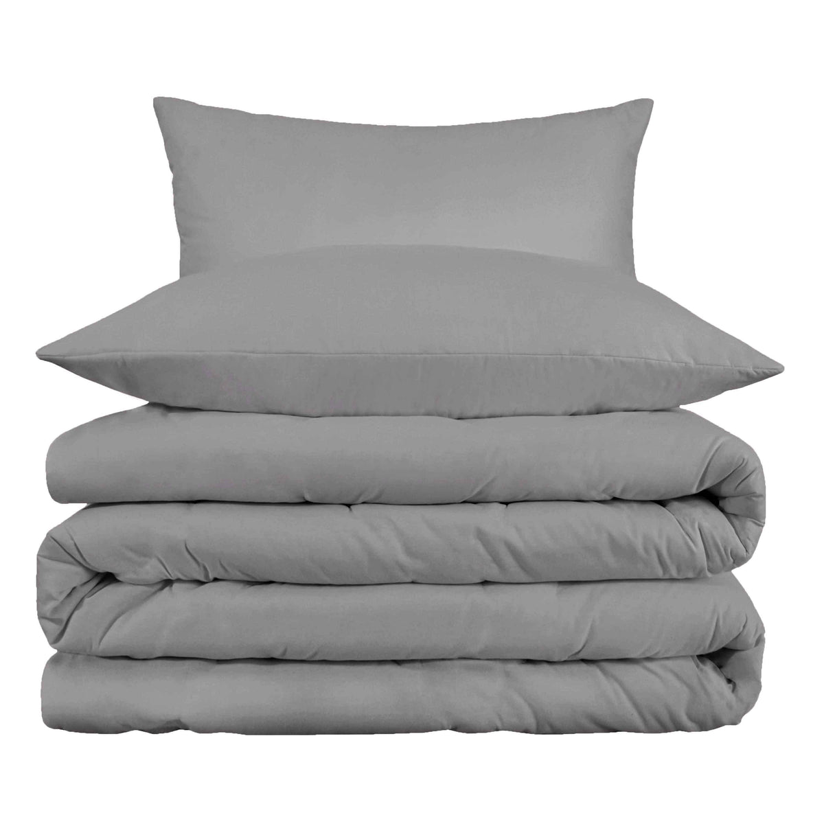 Cotton Blend 800 Thread Count Solid Duvet Cover Set - LightGray