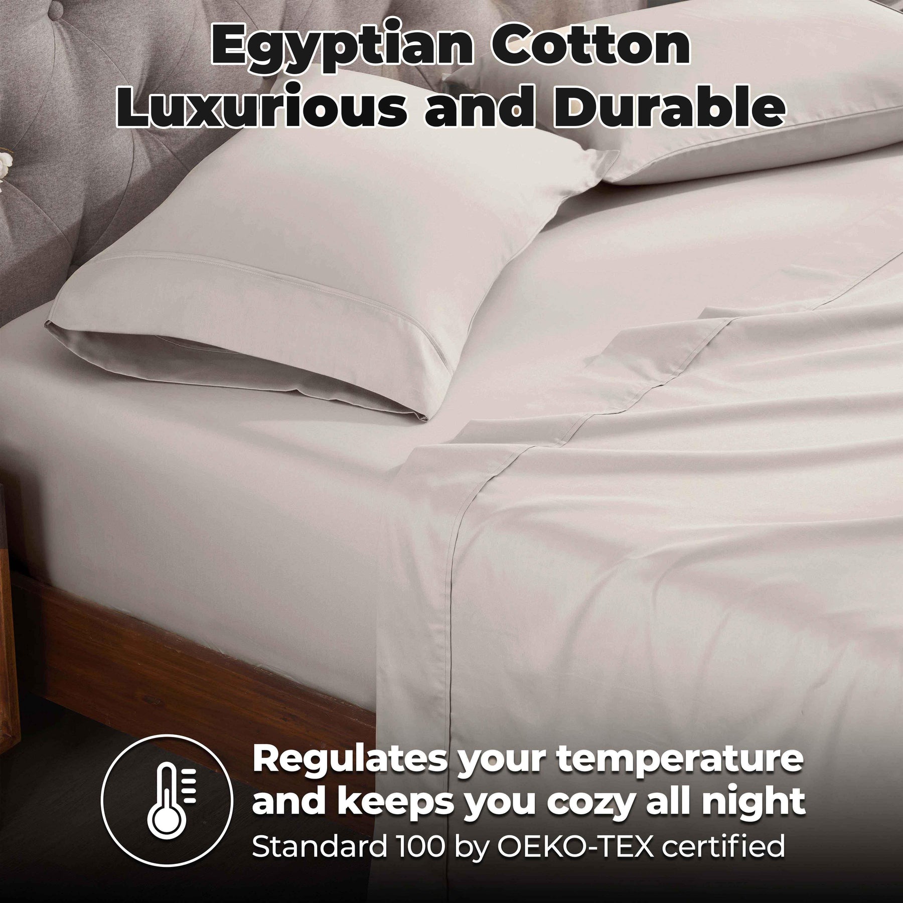 Egyptian Cotton 300 Thread Count Solid Deep Pocket Sheet Set - Sheet Set by Superior - Superior 