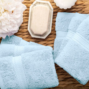 Egyptian Cotton Pile Heavyweight 2 Piece Bath Towel Set - LightBlue