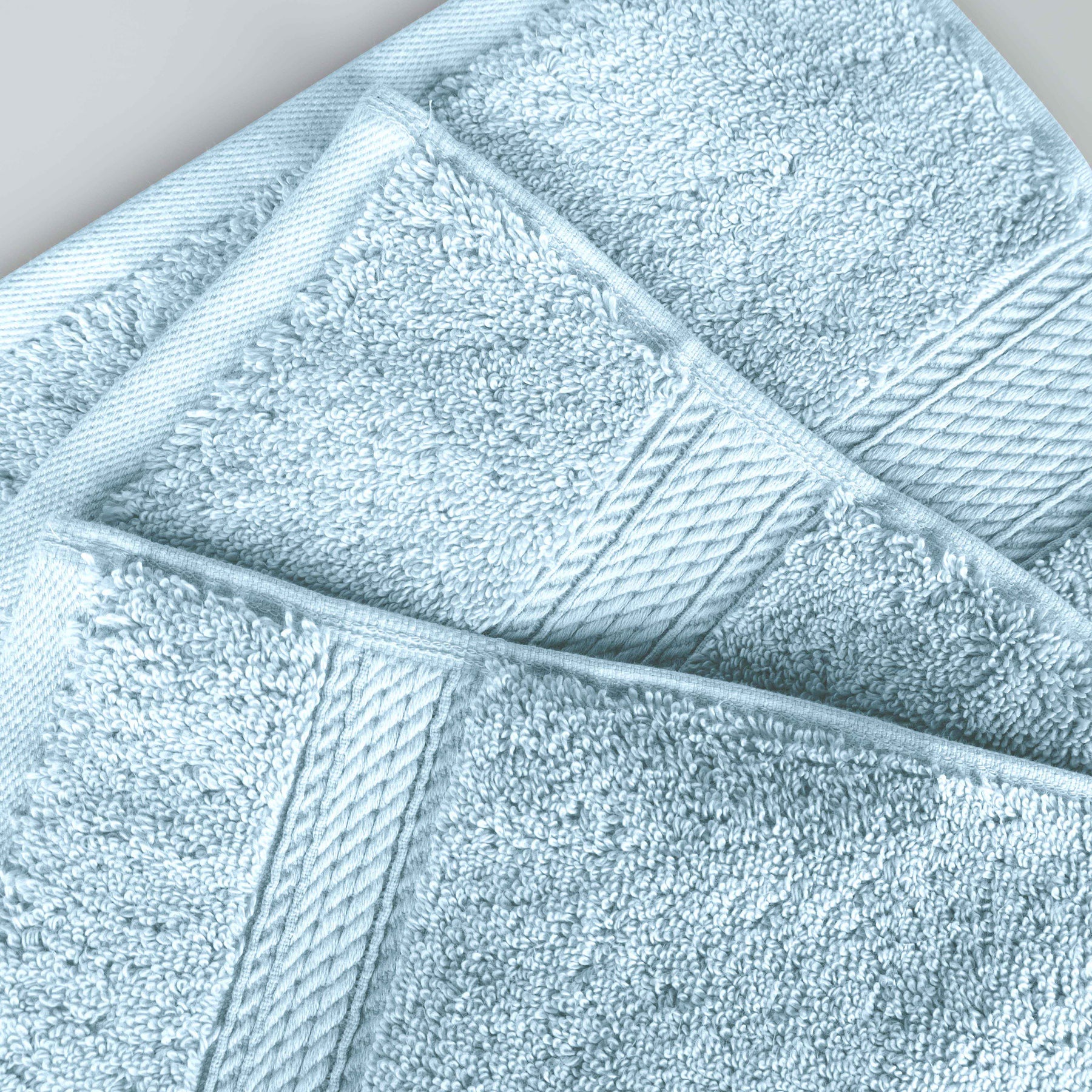 Egyptian Cotton Pile Heavyweight 2 Piece Bath Towel Set - LightBlue