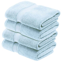 Egyptian Cotton Pile Plush Heavyweight Absorbent Bath Towel (Set of 4)