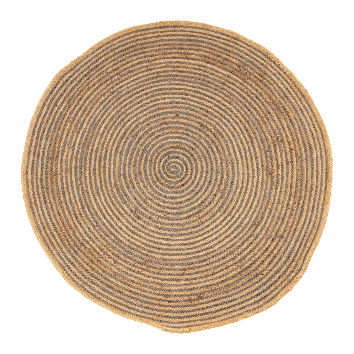 Braided Jute Reversible Round Indoor Outdoor Area Rug - LightBlue