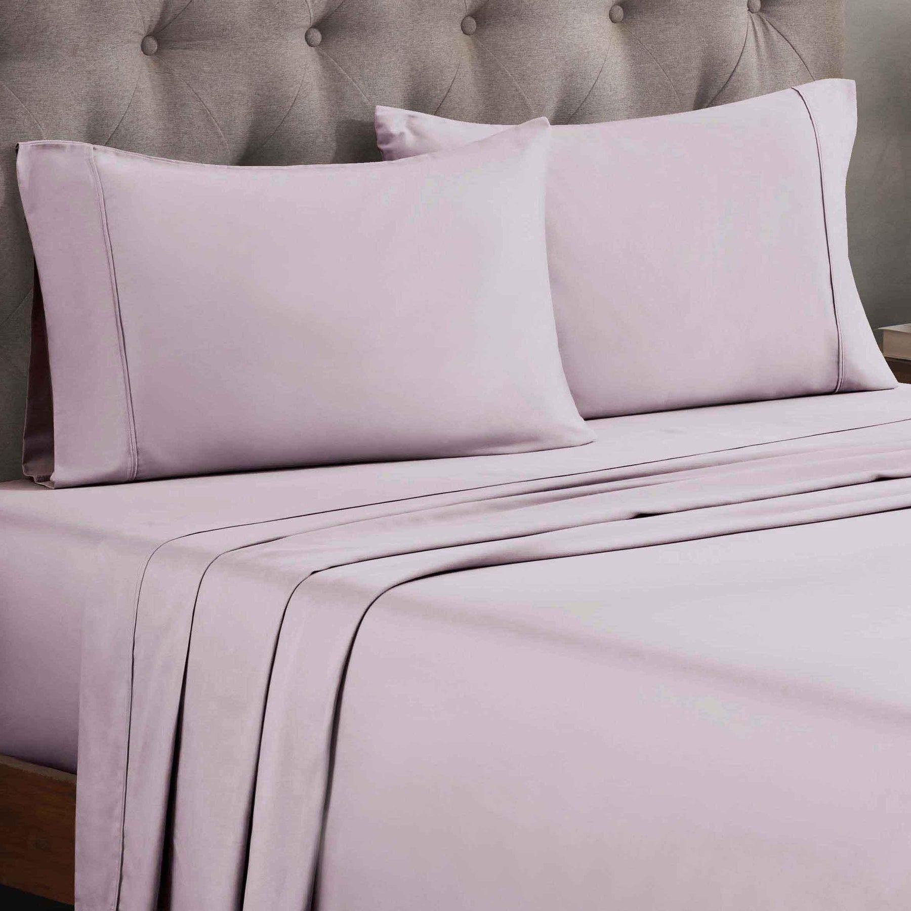 Egyptian Cotton 300 Thread Count Solid Deep Pocket Bed Sheet Set - Lilac