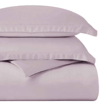 Egyptian Cotton 400 Thread Count Solid Luxury Duvet Cover Set - Lilac