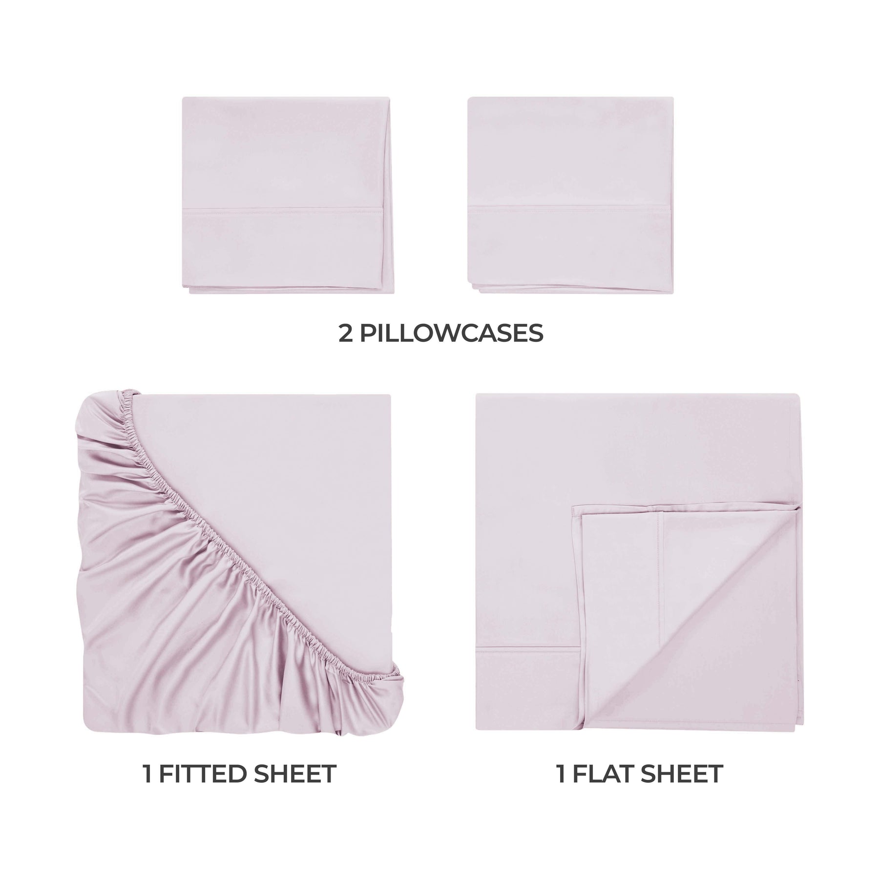 Egyptian Cotton 300 Thread Count Solid Deep Pocket Bed Sheet Set - Lilac