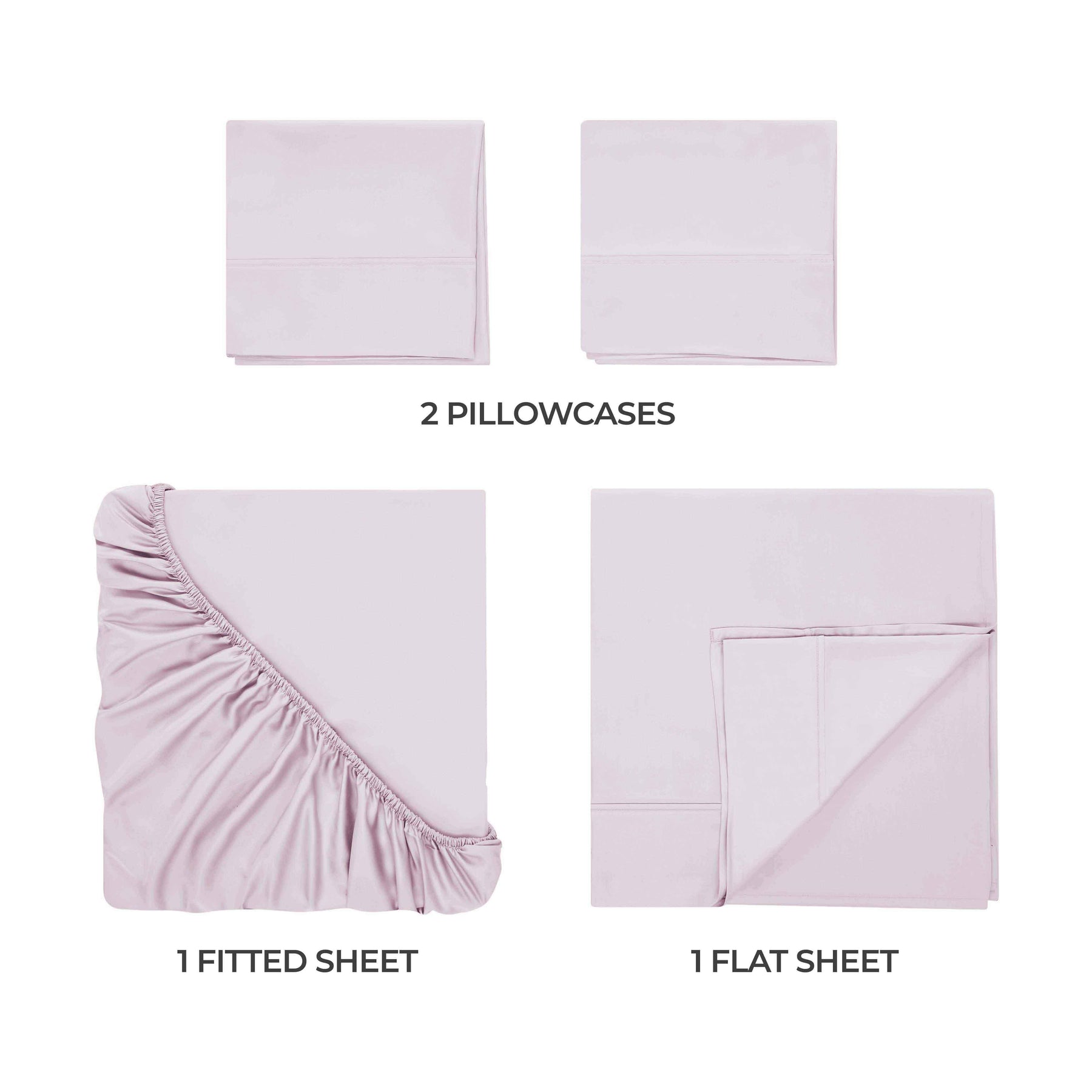 Egyptian Cotton 400 Thread Count Solid Deep Pocket Bed Sheet Set - Lilac