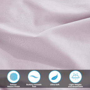 Egyptian Cotton 300 Thread Count Solid Deep Pocket Bed Sheet Set - Lilac