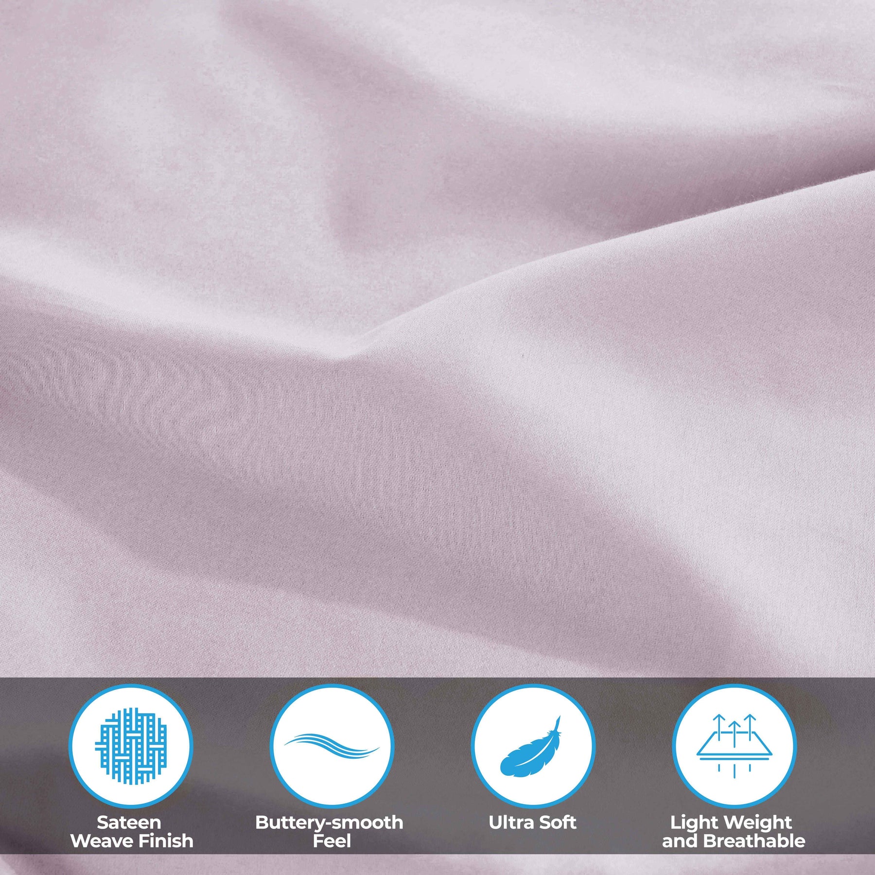 Egyptian Cotton 400 Thread Count Solid Deep Pocket Bed Sheet Set - Lilac