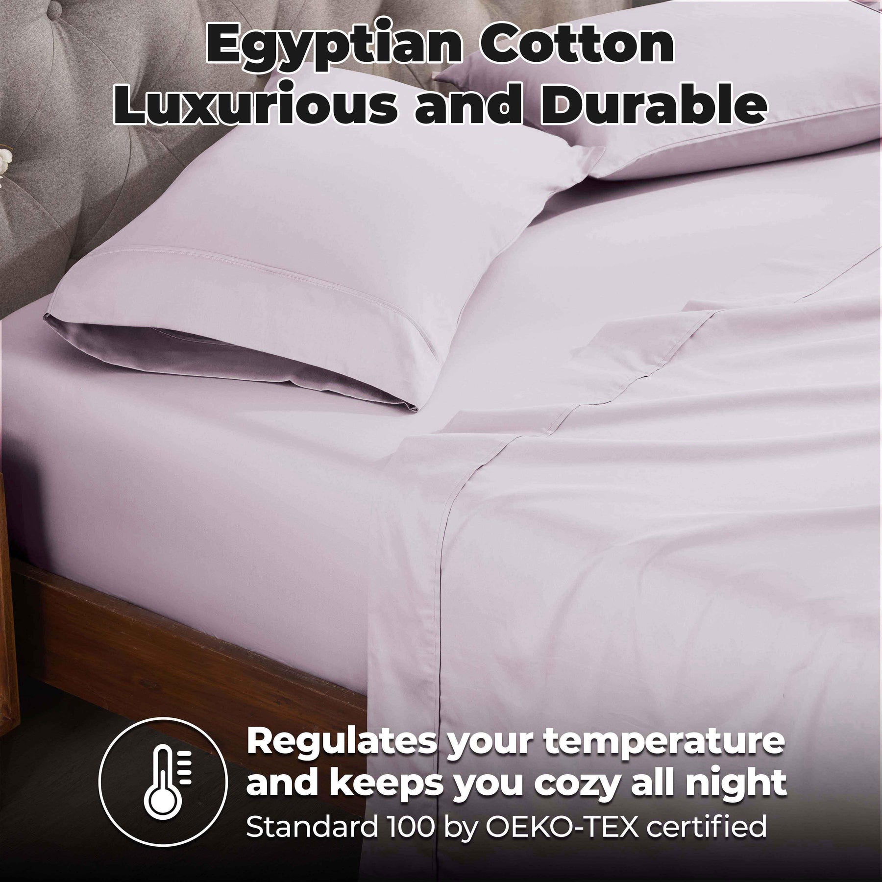 Egyptian Cotton 400 Thread Count Solid Deep Pocket Sheet Set - Sheet Set by Superior - Superior 