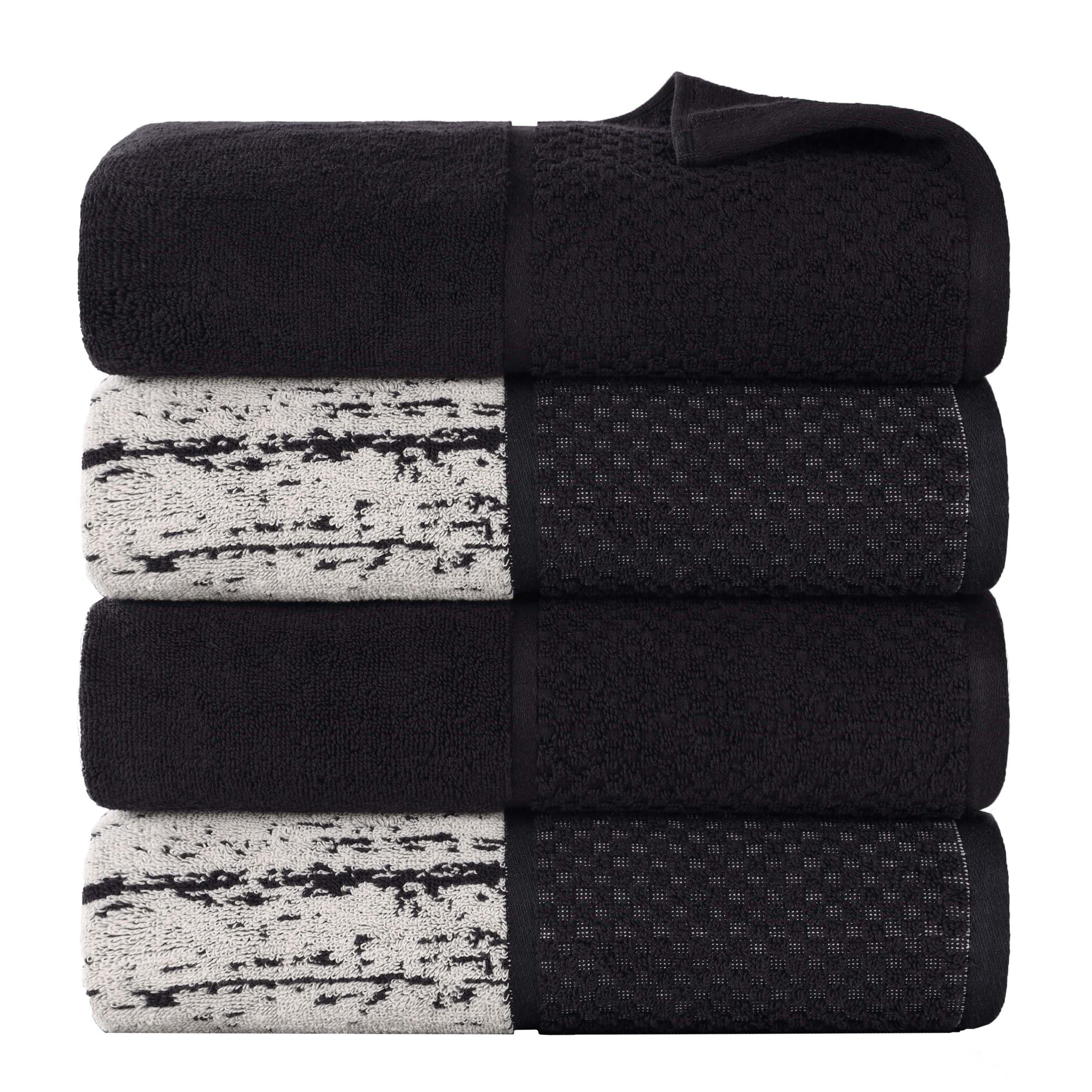 Lodie Cotton Jacquard Solid and Two-Toned Bath Towel Set of 4 - Bath Towel by Superior