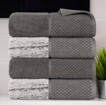 Lodie Cotton Jacquard Solid and Two-Toned Bath Towel Set of 4 - Bath Towel by Superior