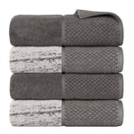 Lodie Cotton Jacquard Solid and Two-Toned Bath Towel Set of 4 - Bath Towel by Superior