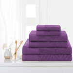 Basketweave Jacquard and Solid 6 Piece Egyptian Cotton Towel Set - Towel Set by Superior