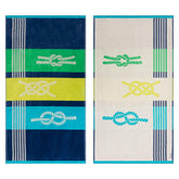 Marine Knots Oversized 2 Piece Beach Towel Set - Beach Towel by Superior - Superior 