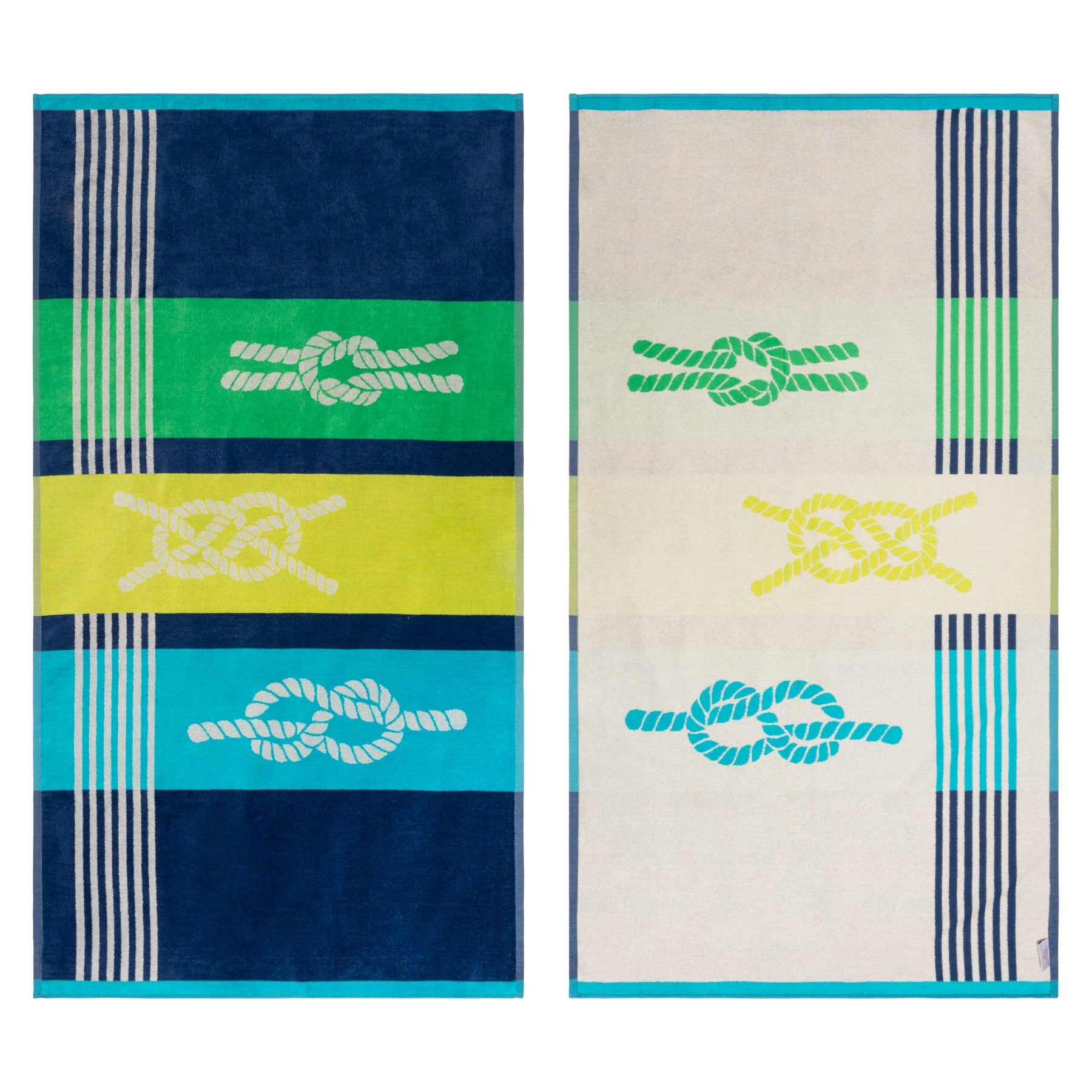 Marine Knots Oversized 2 Piece Beach Towel Set - Beach Towel by Superior - Superior 