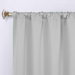 Solid Room Darkening Rod Pocket Blackout Curtain Panels, Set of 2 - Marshmallow