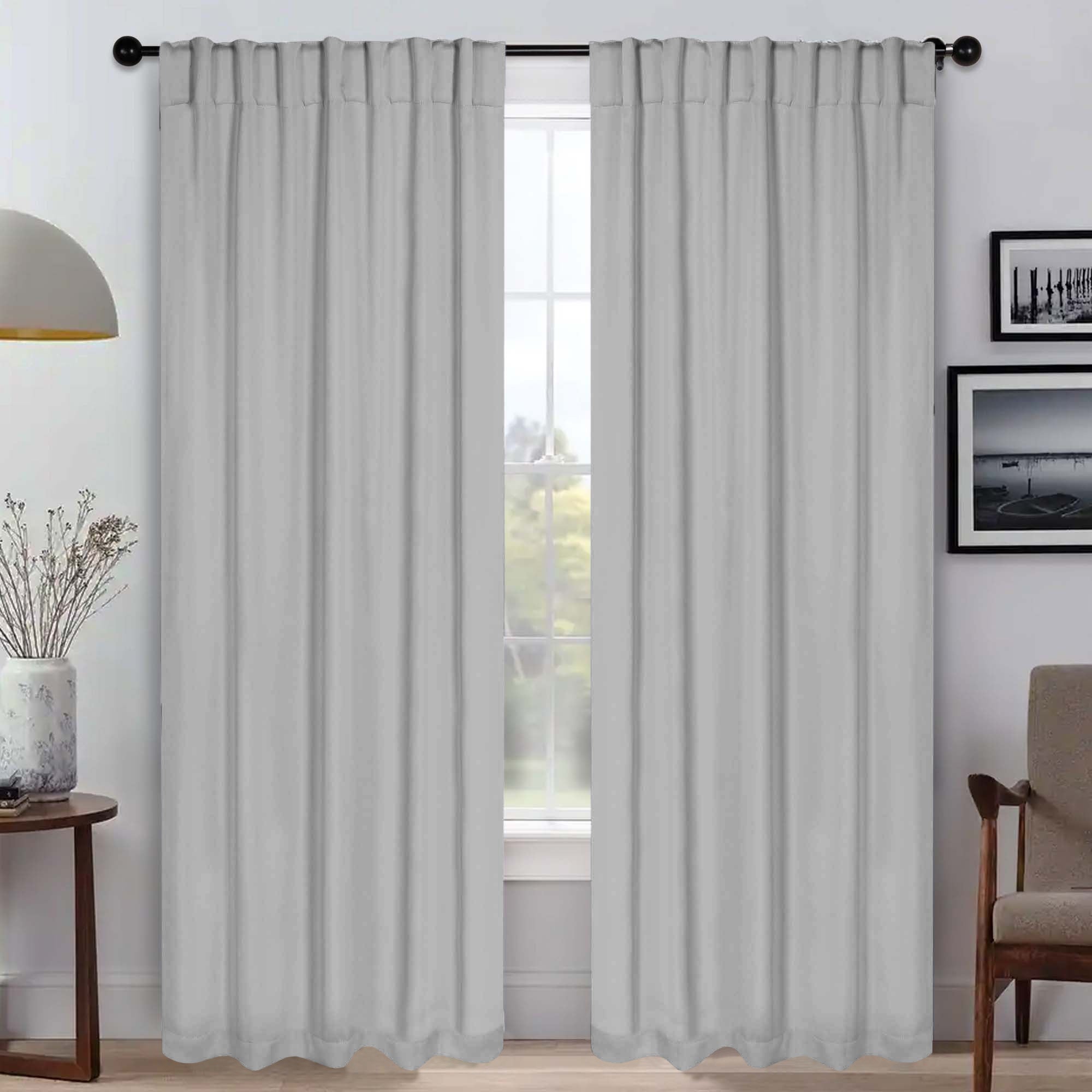 Solid Room Darkening Blackout Curtain Panels, Back Tabs, Set of 2 - Blackout Curtains by Superior