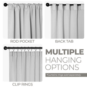 Solid Room Darkening Blackout Curtain Panels, Back Tabs, Set of 2 - Marshmallow