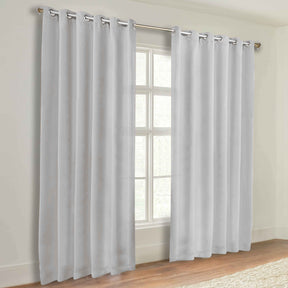 Classic Modern Solid Room Darkening Blackout Curtain Panels, Set of 2 - Marshmallow