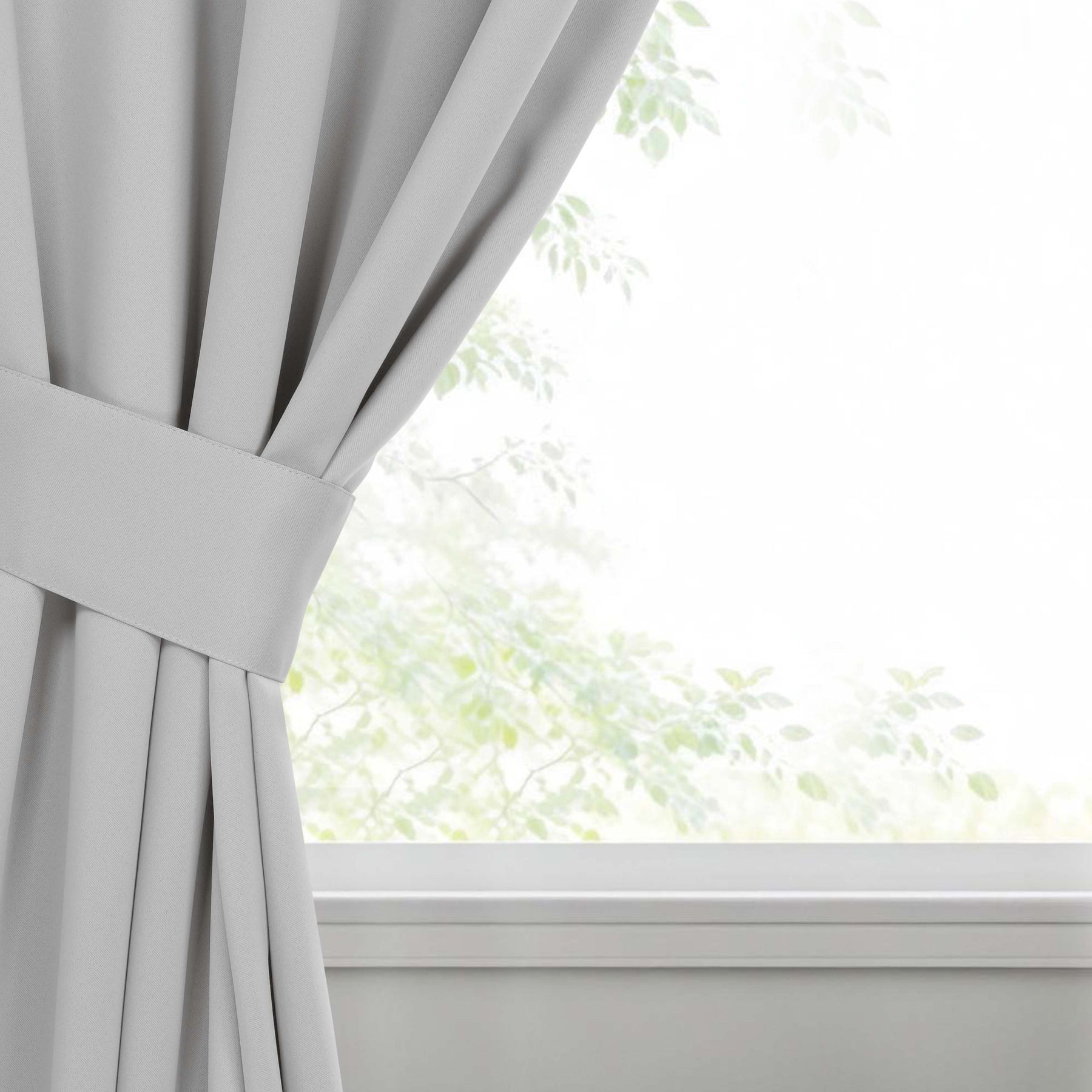 Classic Modern Solid Room Darkening Blackout Curtain Panels, Set of 2 - Marshmallow