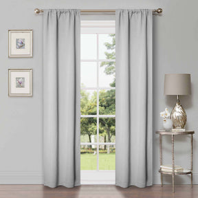 Solid Room Darkening Rod Pocket Blackout Curtain Panels, Set of 2 - Marshmallow