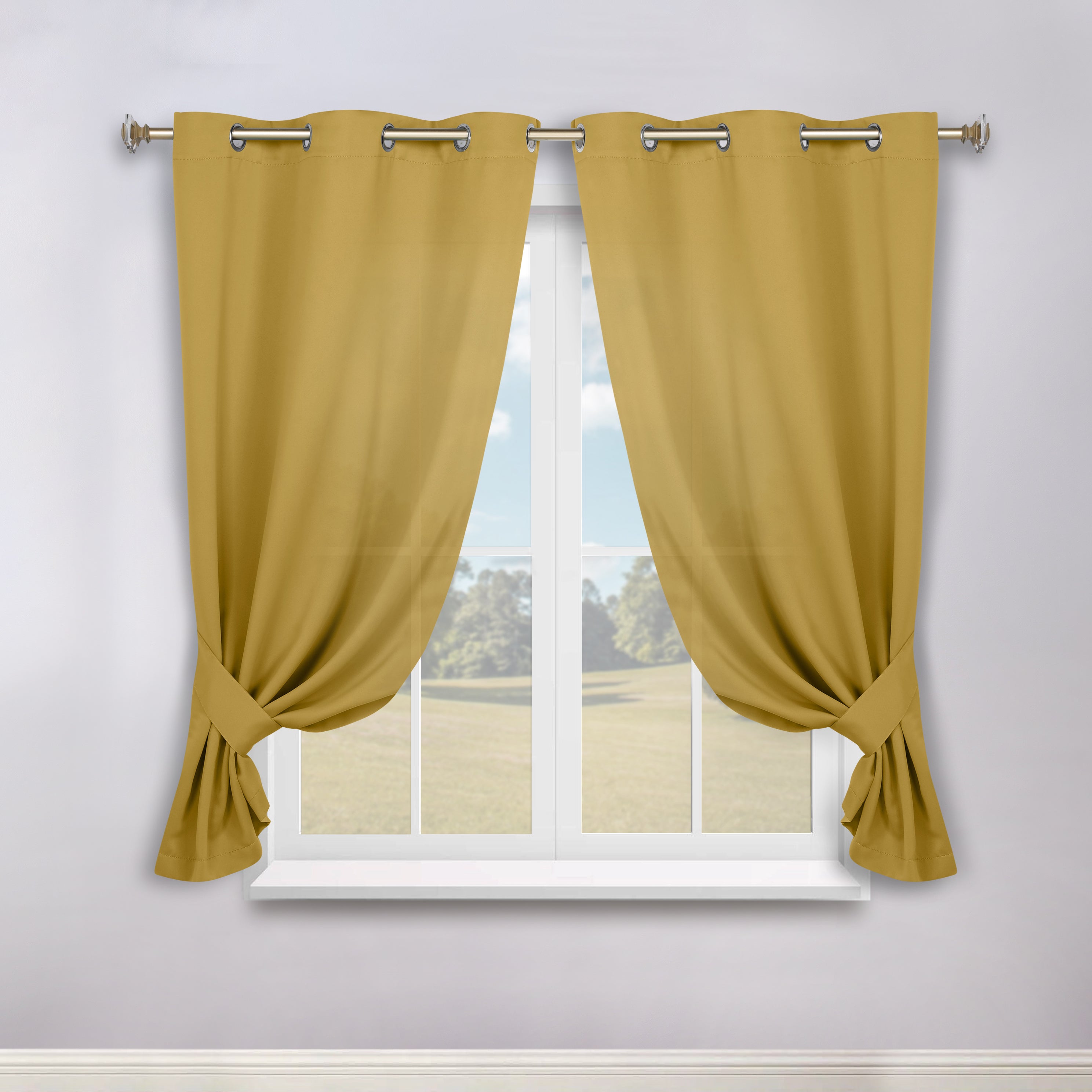 Classic Modern Solid Room Darkening Blackout Curtain Panels, Set of 2 - Blackout Curtains by Superior