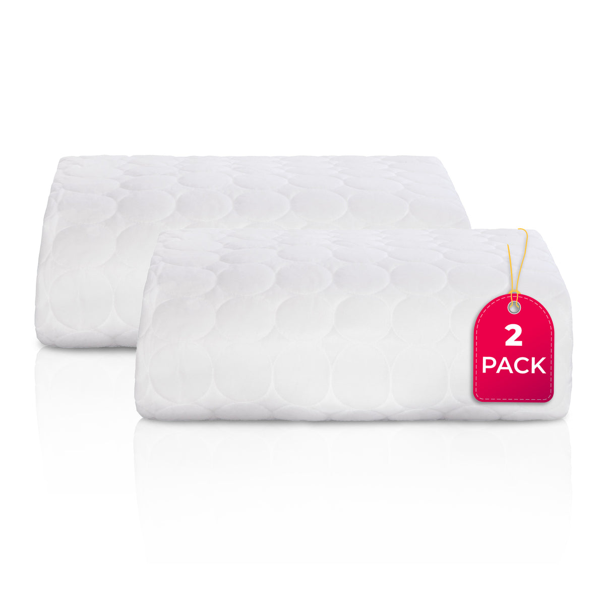 Quilted Down Alternative Microfiber Deep Pocket Mattress Pad - White